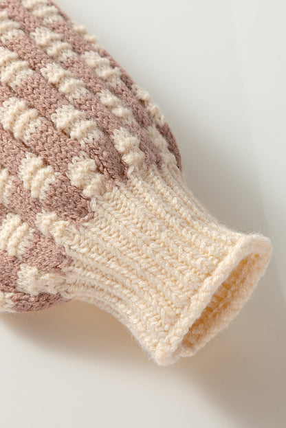 Threaded Pear Sofia Shoulder Balloon Sleeve Sweater
