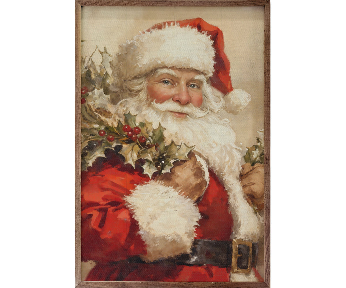 Kendrick Home Santa With Black Belt And Mistletoe
