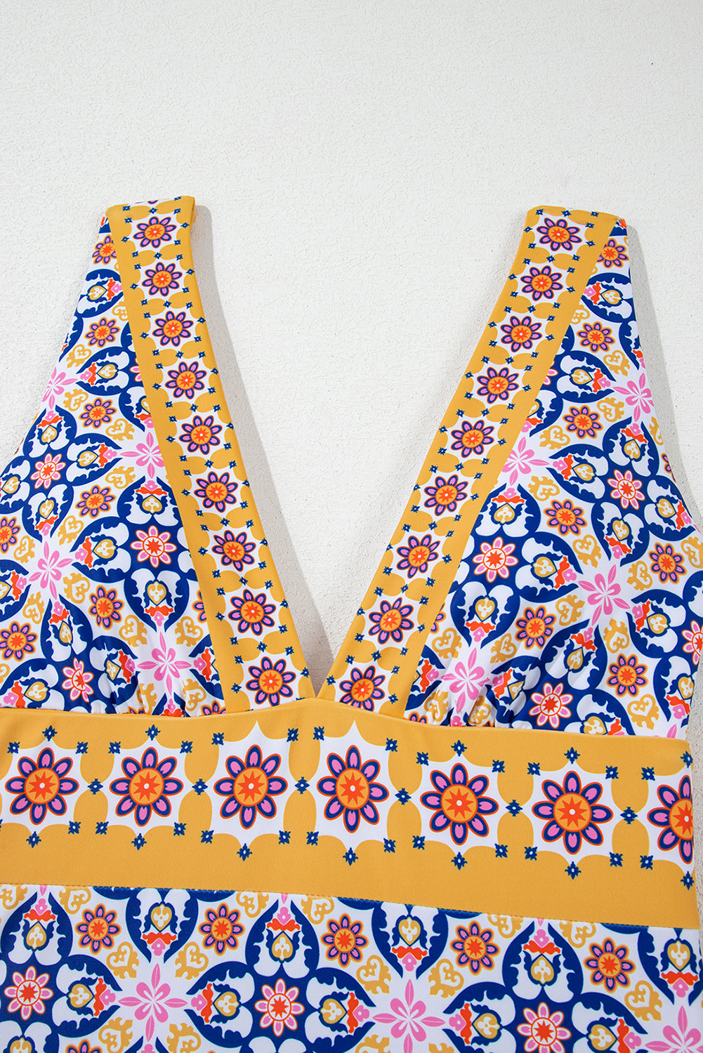 Threaded Pear Briar Print One Piece Swimsuit