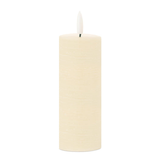 Melrose International FIA Wick Ivory Pillar Candle (Set of 4)