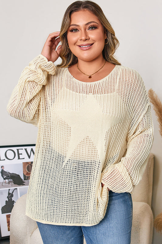 Threaded Pear Peyton Star Pattern accent PLUS Jumper