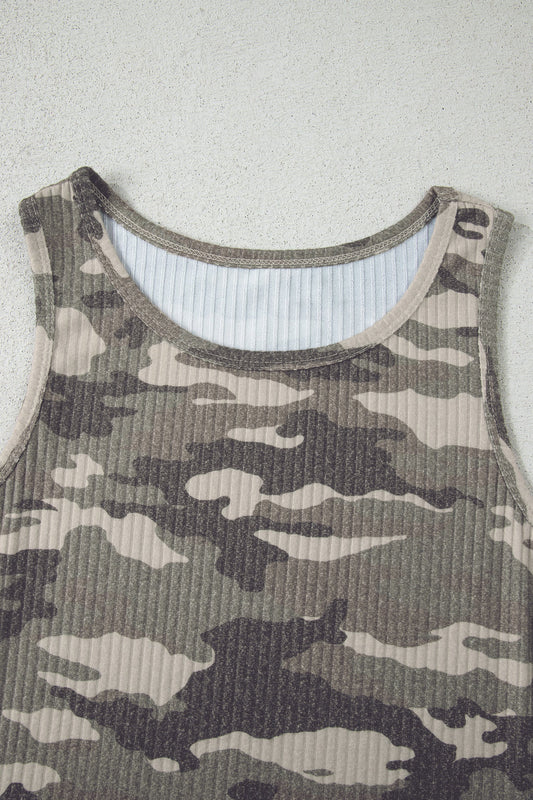 Threaded Pear Wrenley Ribbed Knit Tank Top