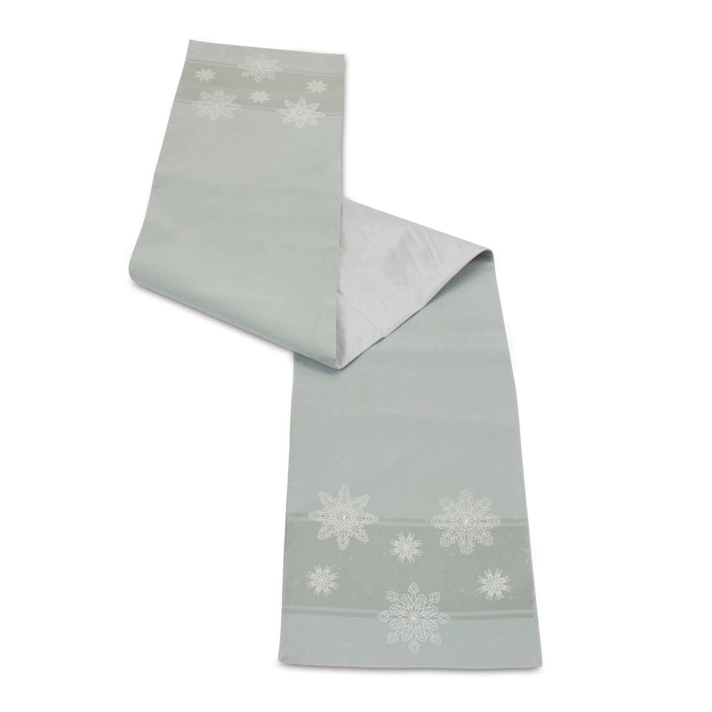 Melrose International Embroidered Snowflake Table Runner 72"L