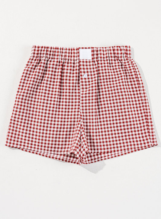 Gingham High Waist Shorts by Threaded Pear
