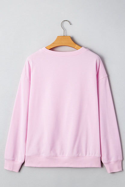 Threaded Pear Andi Rugby Print Casual Sweatshirt