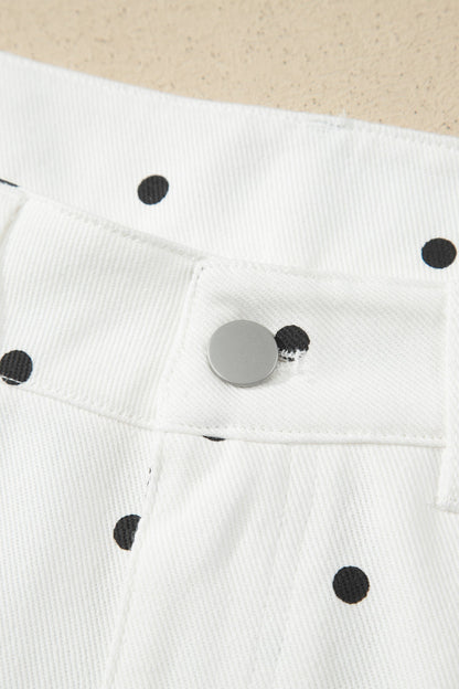 Threaded Pear Elise Embroidered Scallop Hem Shorts