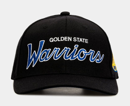 Mitchell & Ness Men's NBA Team Script 2.0 Stretch Snapback Warriors Snapback Caps