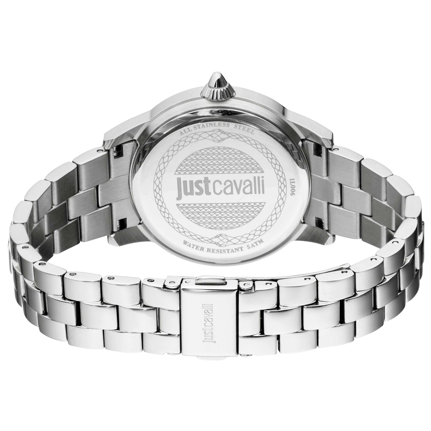 Jc1l006m0065 Women's Just Cavalli Logo Mohair Silver Quartz Watch