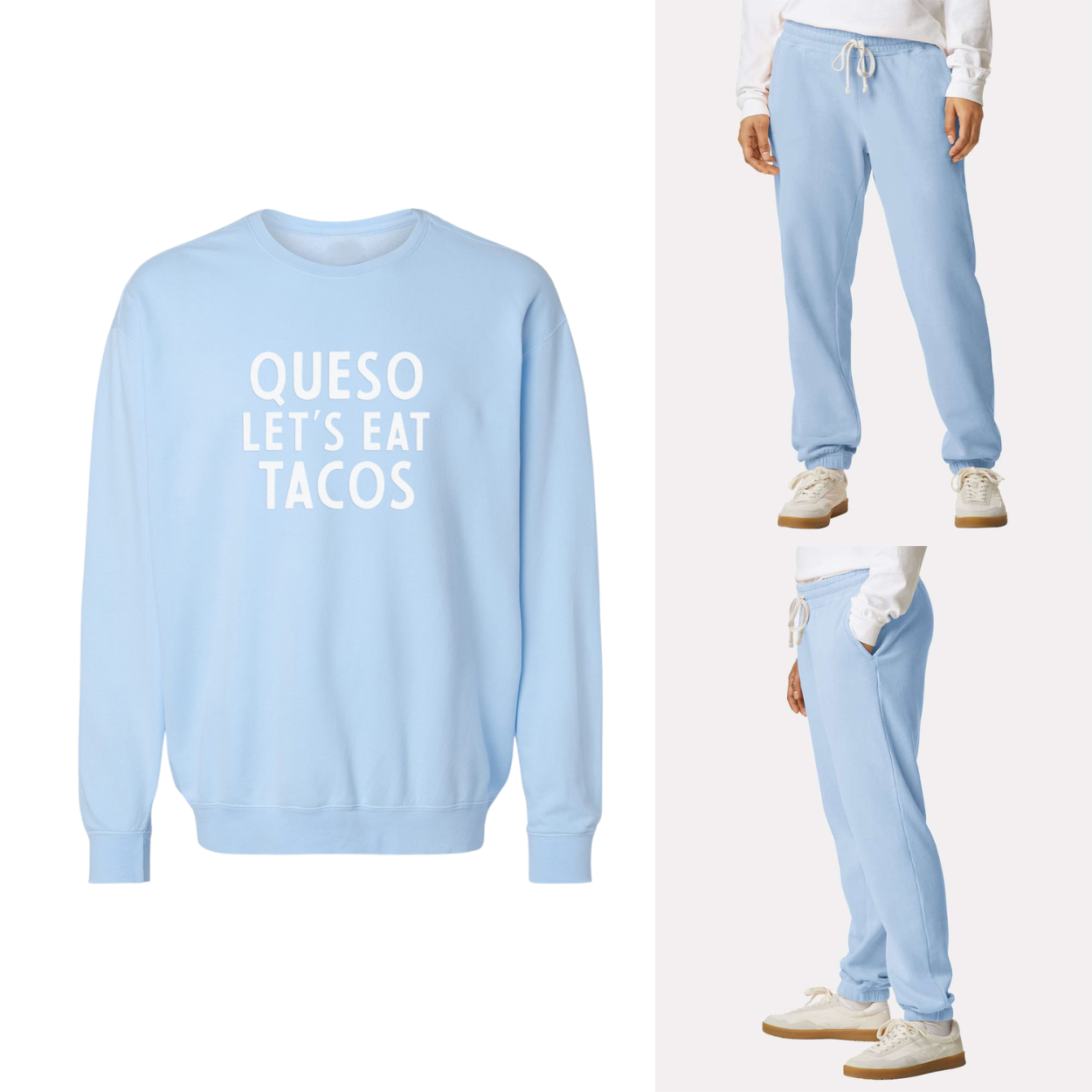 Frankie Jean Queso Let's Eat Tacos Washed Sweatshirt