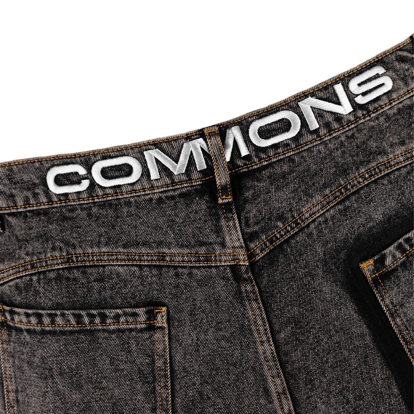 Commons Studios ‘Star’ Washed Denim Short Charcoal