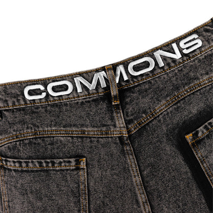 Commons Studios ‘Star’ Washed Denim Short Charcoal