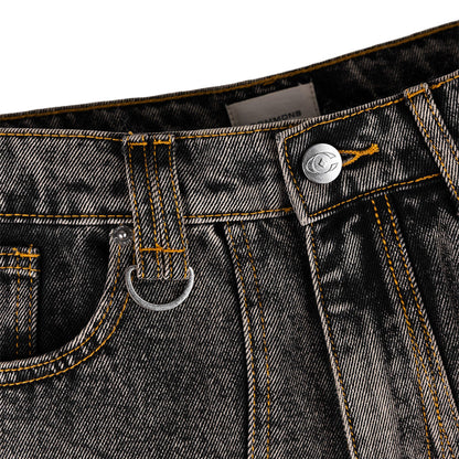 Commons Studios ‘Star’ Washed Denim Short Charcoal