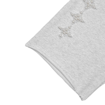 Commons Pearled Star Sweatshort Heather Grey