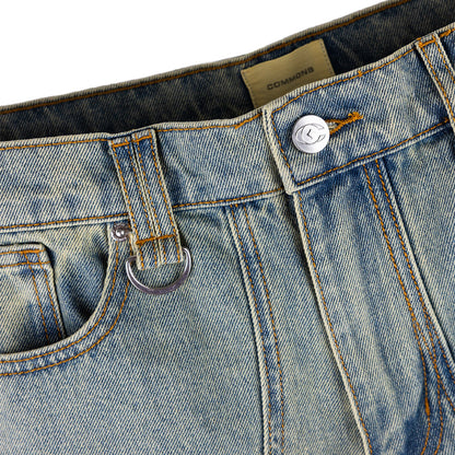 Commons Studios ‘Star’ Washed Denim Short Old Gold
