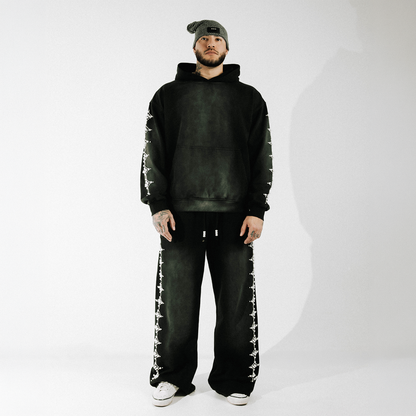 Commons Pearled Star Hoodie Vintage Black