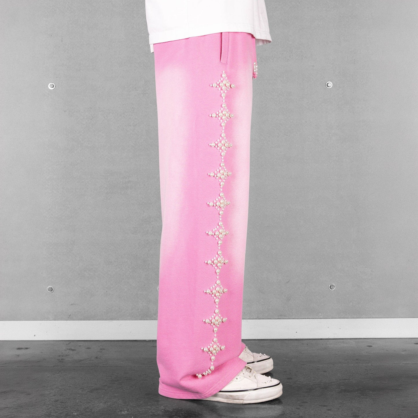 Commons Pearled Star Sweatpants Faded Pink