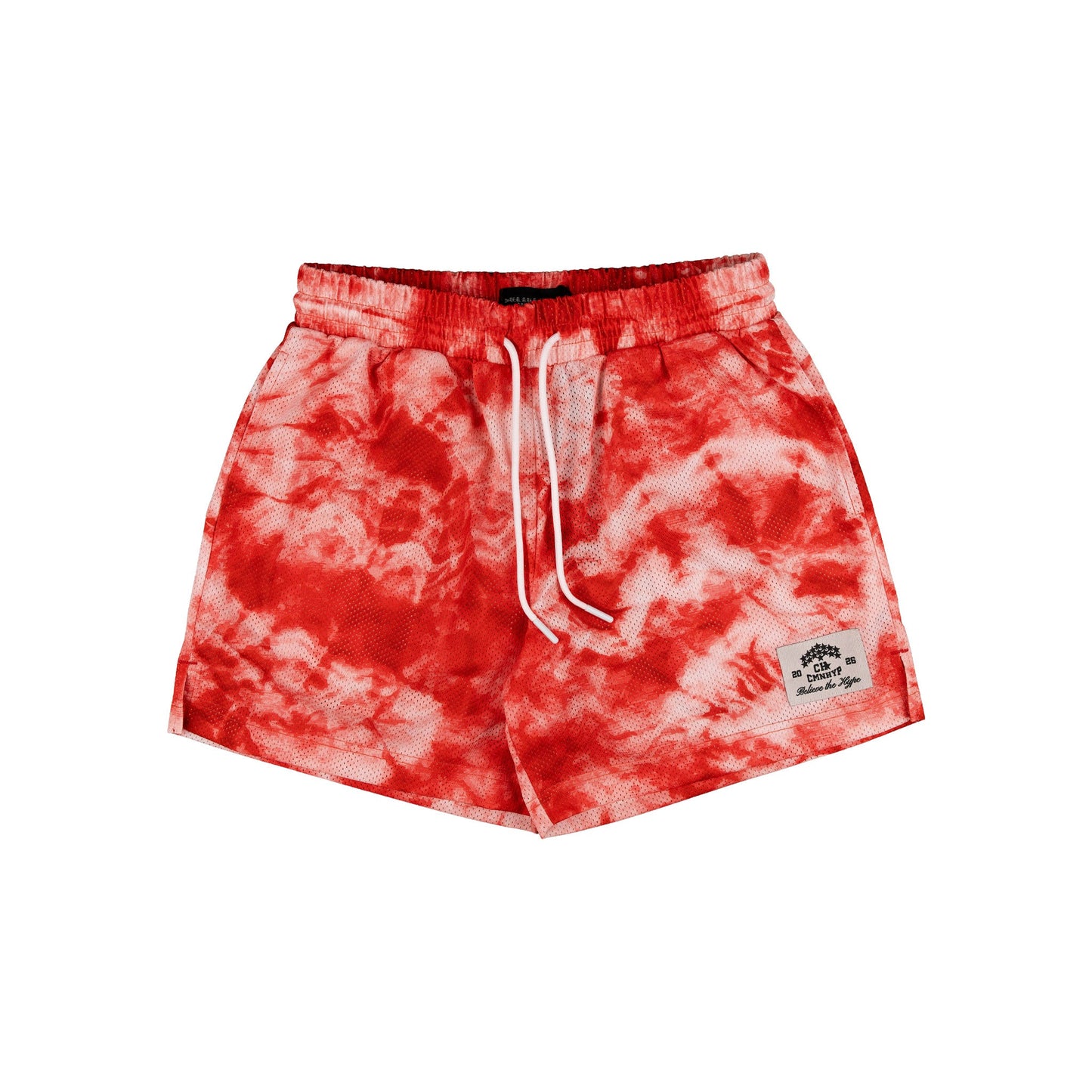 Common Hype Aura Tie Dye Mesh Short Crimson