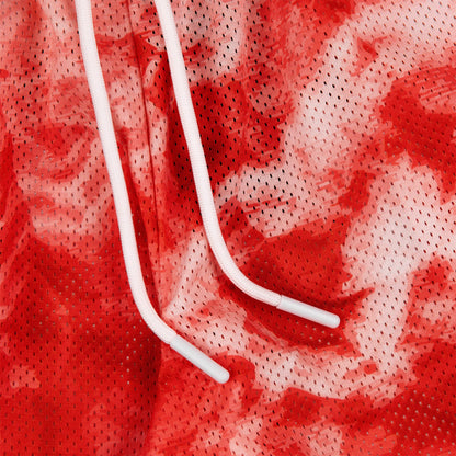 Common Hype Aura Tie Dye Mesh Short Crimson