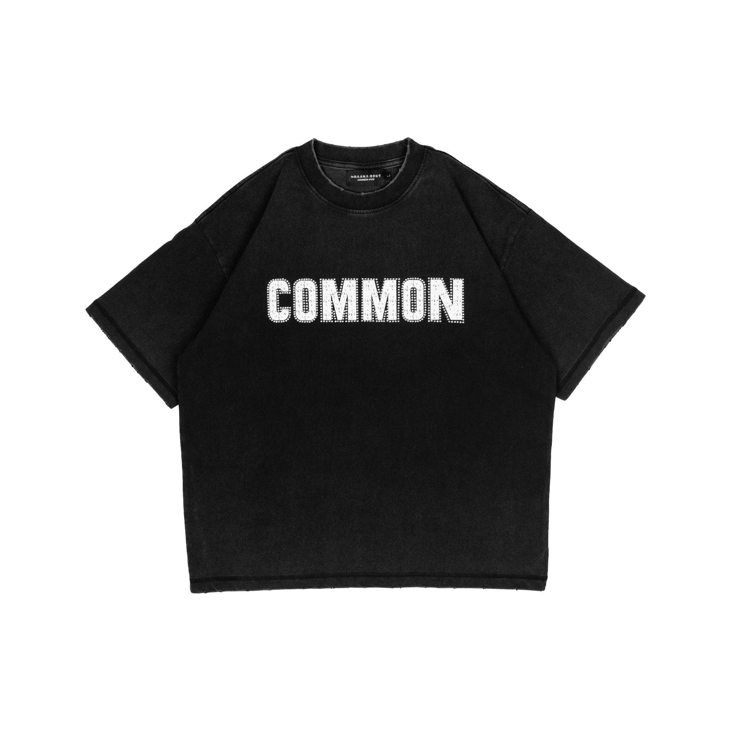 Common Hype Rhinestone Tee Vintage Black
