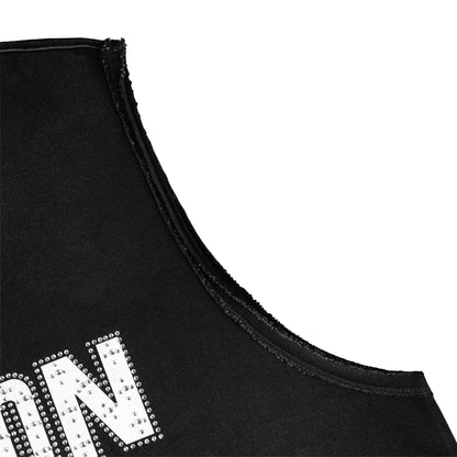 Common Hype Rhinestone Cutoff Vintage Black