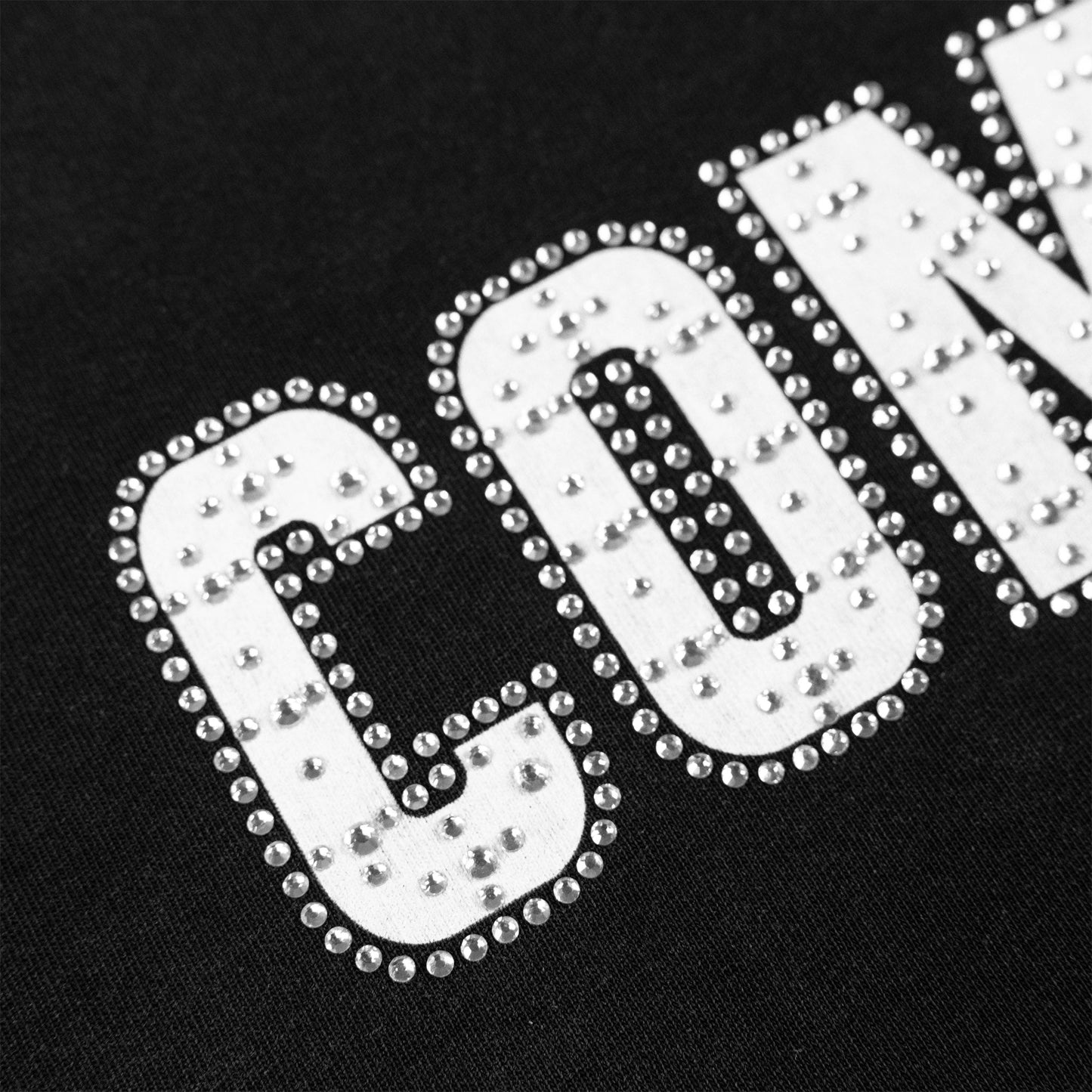 Common Hype Rhinestone Cutoff Vintage Black