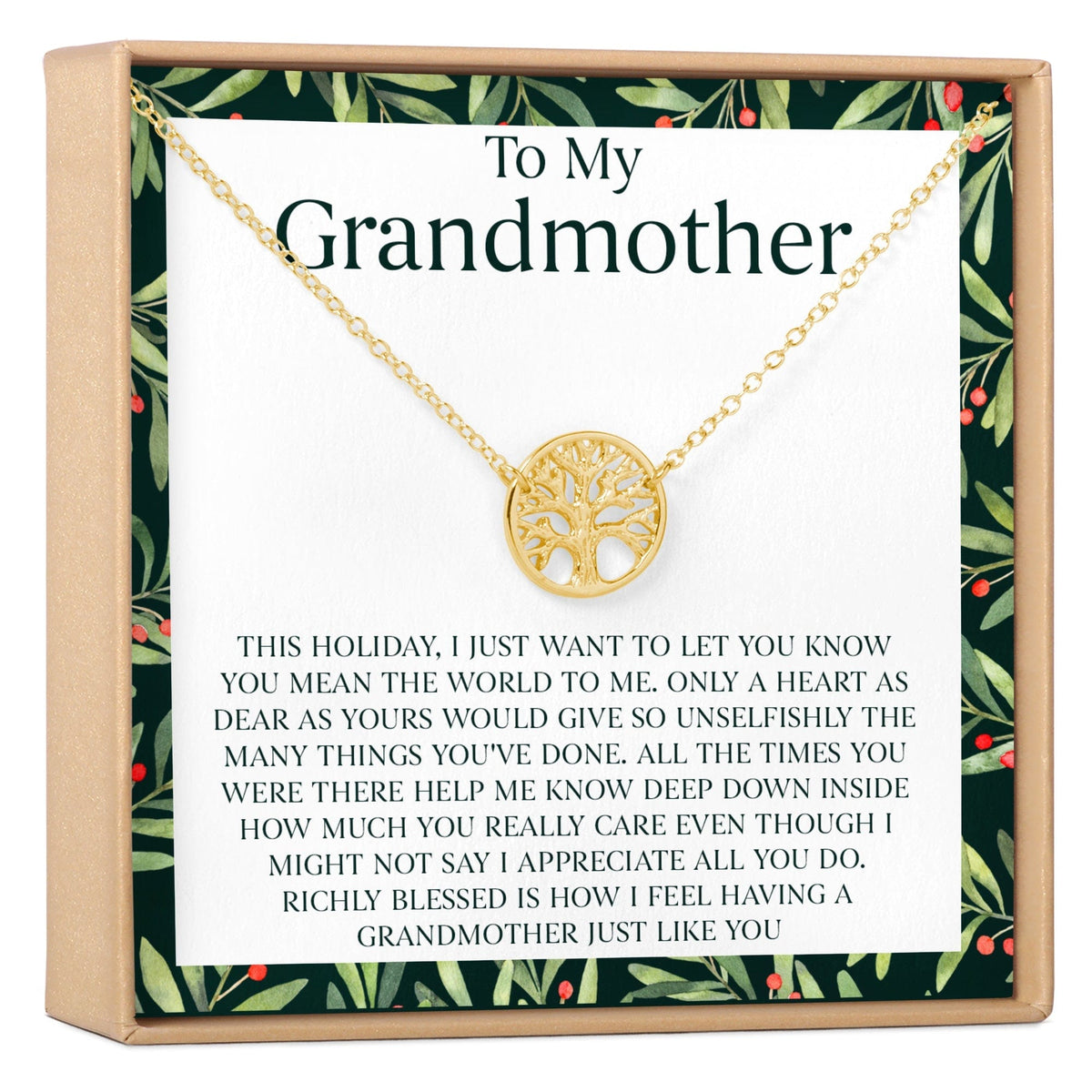 Christmas Gift for Grandmother Necklace, Multiple Styles