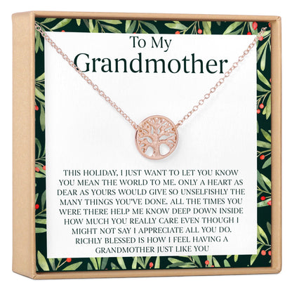 Christmas Gift for Grandmother Necklace, Multiple Styles