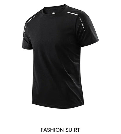 CHRLCK Men's Quick Dry Running T Shirt Size M Breathable Outdoor Sports Tee Hiking Fishing Summer Essentials