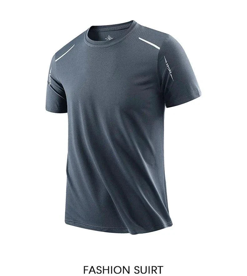 CHRLCK Men's Quick Dry Running T Shirt Size M Breathable Outdoor Sports Tee Hiking Fishing Summer Essentials