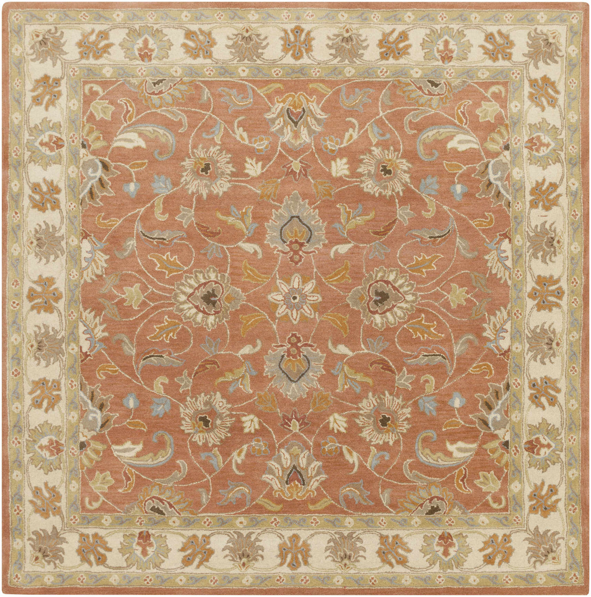 Caesar Hand Tufted Burnt Orange 1124 Wool Carpet