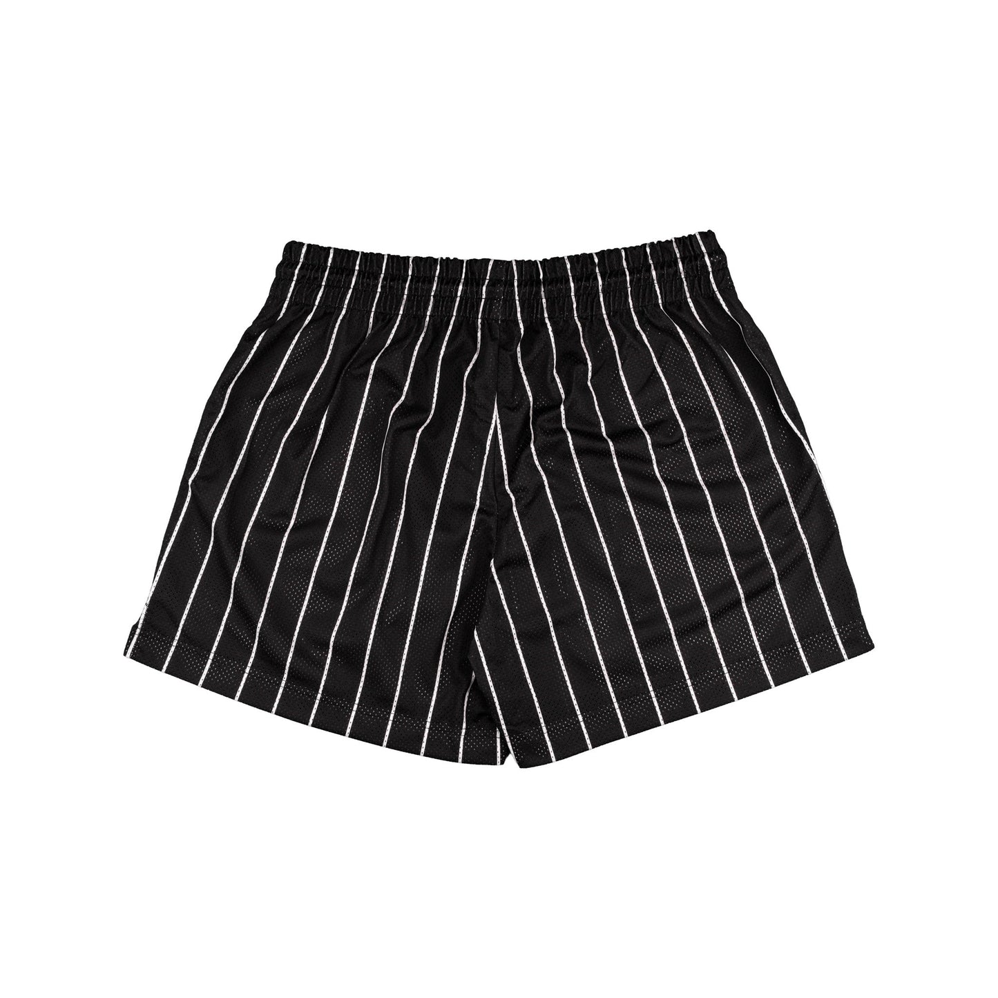 Common Hype Split Pinstripe Mesh Short Jet Black