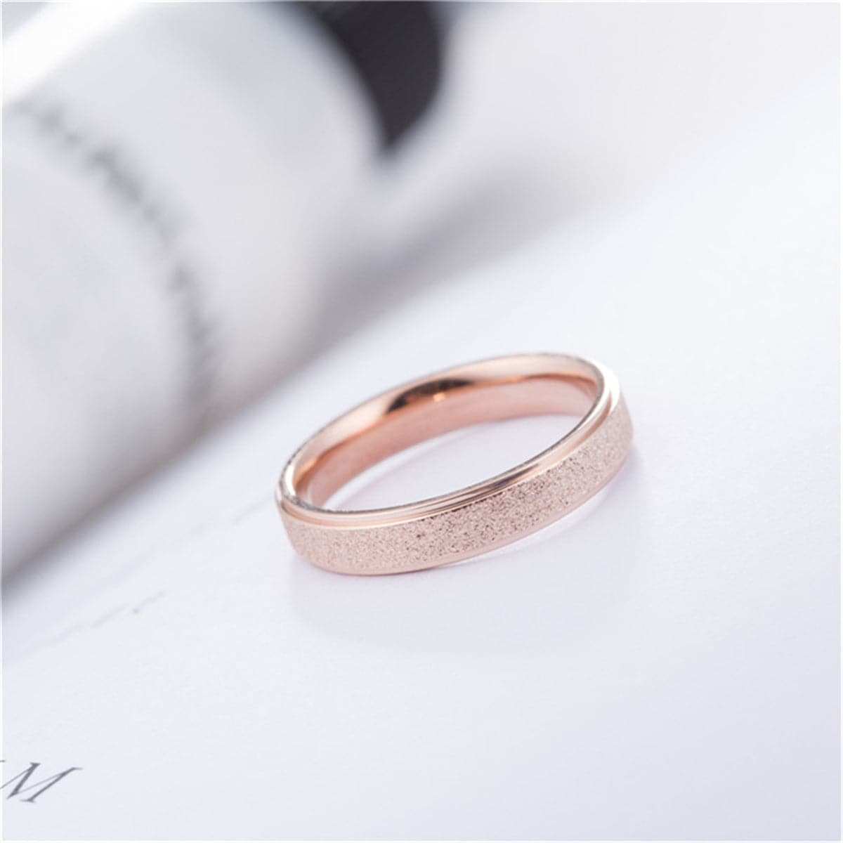 Rose Goldtone Frosted Band