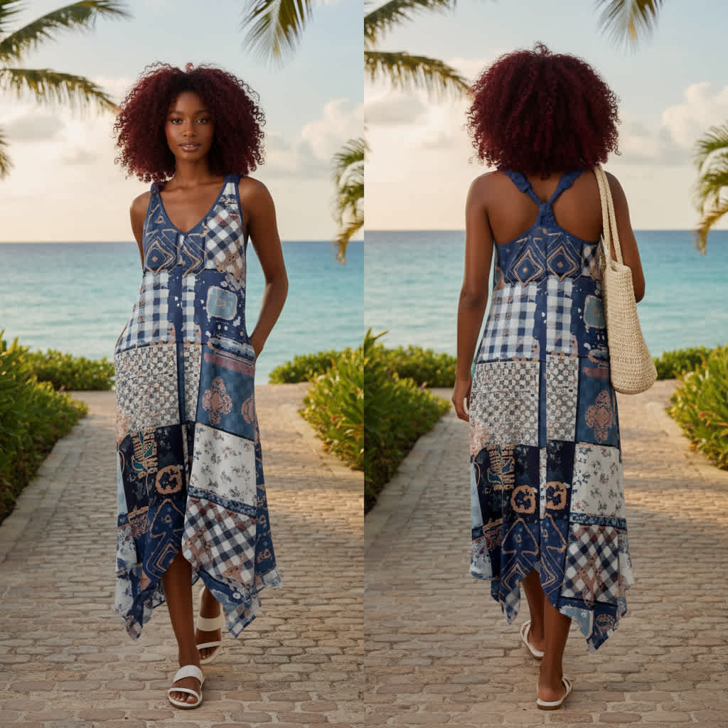 Blue Patchwork-