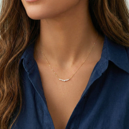 Mint & Lily Classic Arc Diamond Necklace