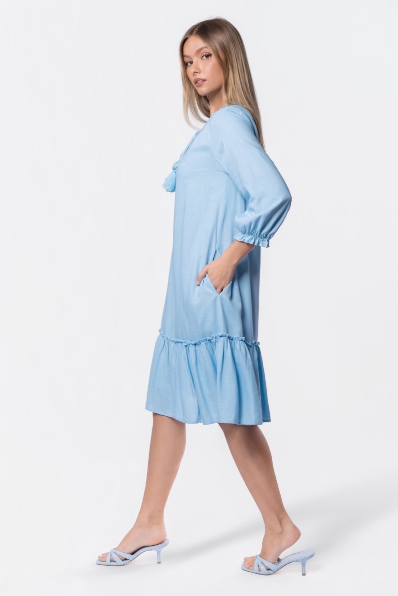Clio Dress 40" (Light Blue)