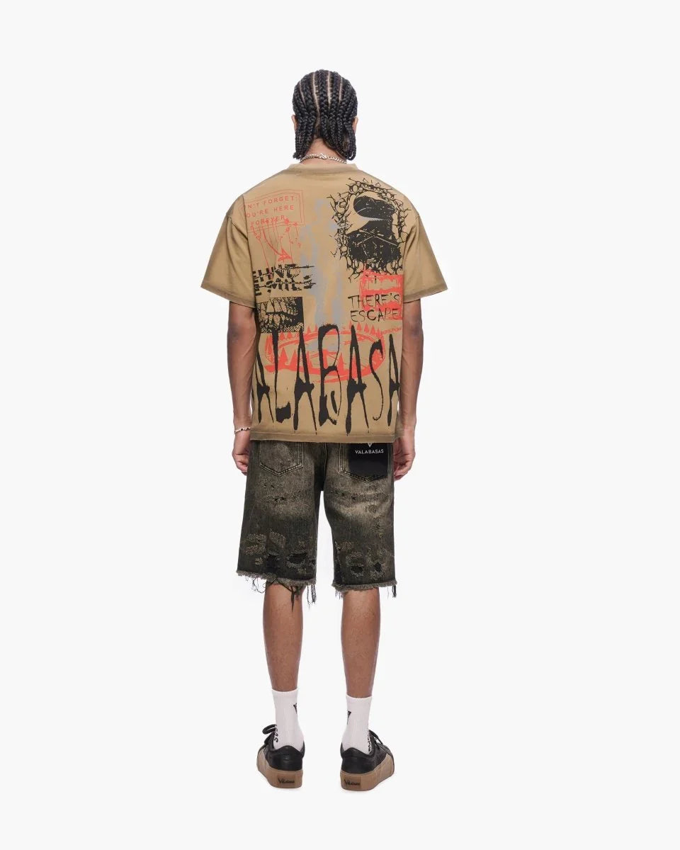 Valabasas Clipped Jorts - Grey Washed
