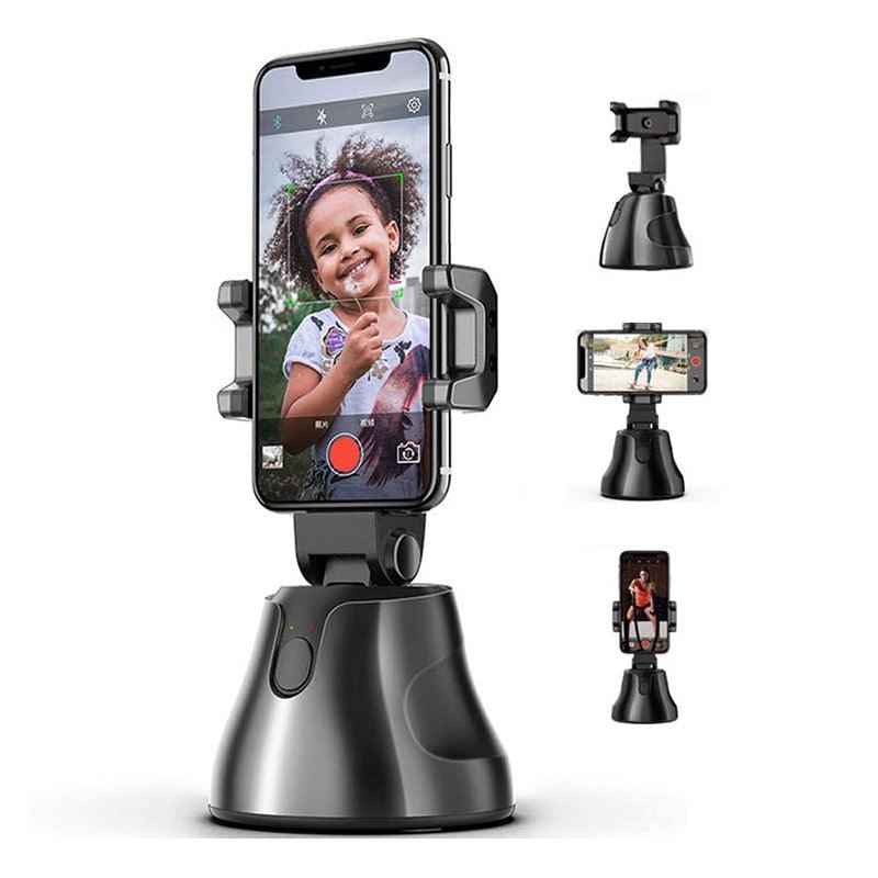 KENRO 360 Rotation Smart AI Gimbal Live Video Record and Object Motion Tracking - Black