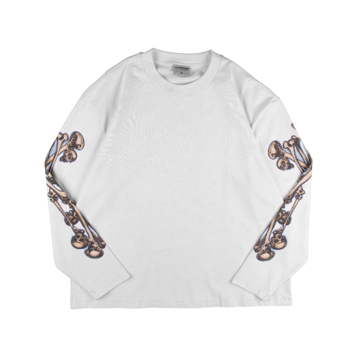 Commons Bad to the Bone Long Sleeve Tee White