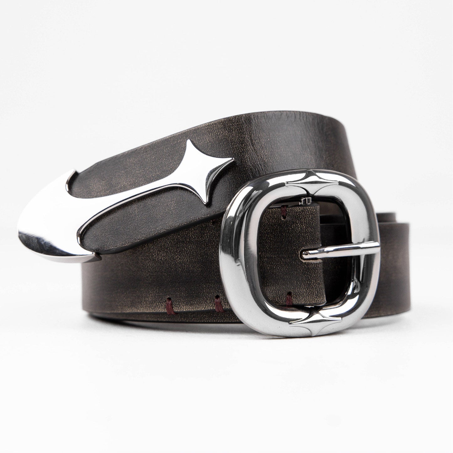Commons Studios Starslinger Leather Belt Smoke