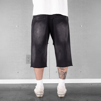 Commons Pearled Star Sweatshort Vintage Black