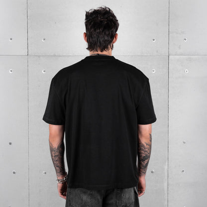 Commons Blank Star Embroidered Tee Jet Black
