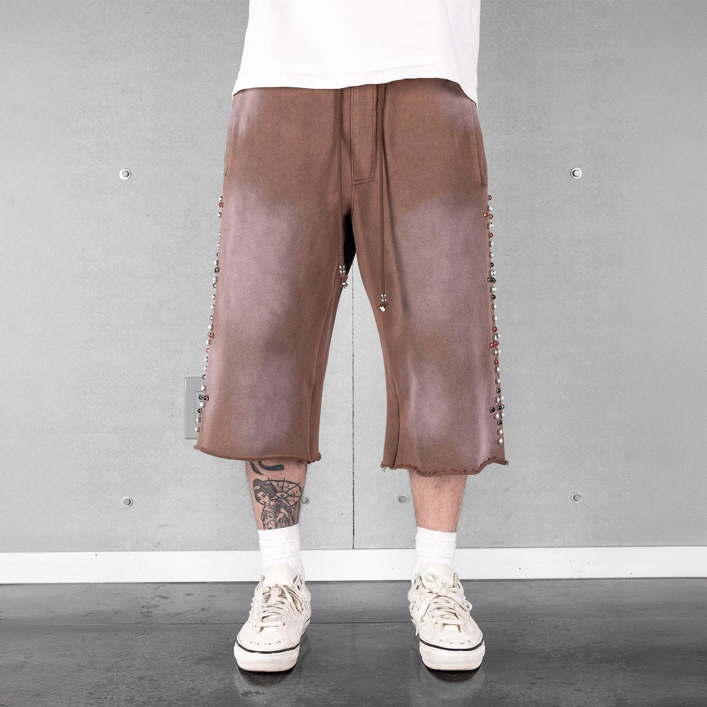 Commons Red Rivet Sweatshort Vintage Brown