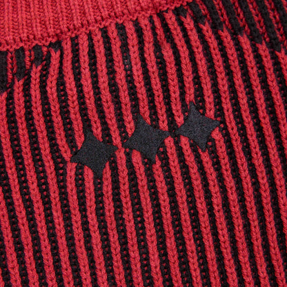 Commons Star Zip-Up Knit Plum