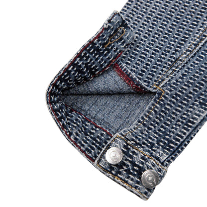 Commons Threaded Denim Jacket Blue