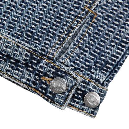 Commons Threaded Denim Jacket Blue
