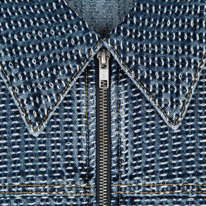 Commons Threaded Denim Jacket Blue