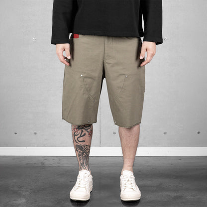 Commons Double Knee Canvas Short Faded Green
