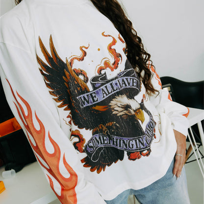 Commons Freedom Long Sleeve Tee White