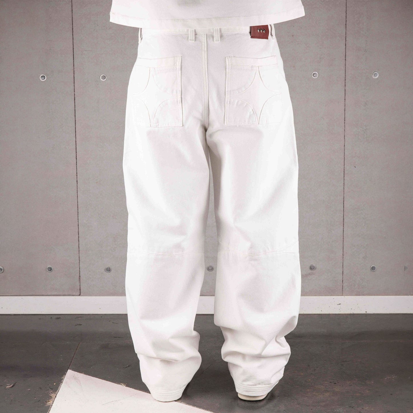 Commons Double Knee Star Denim Pant White