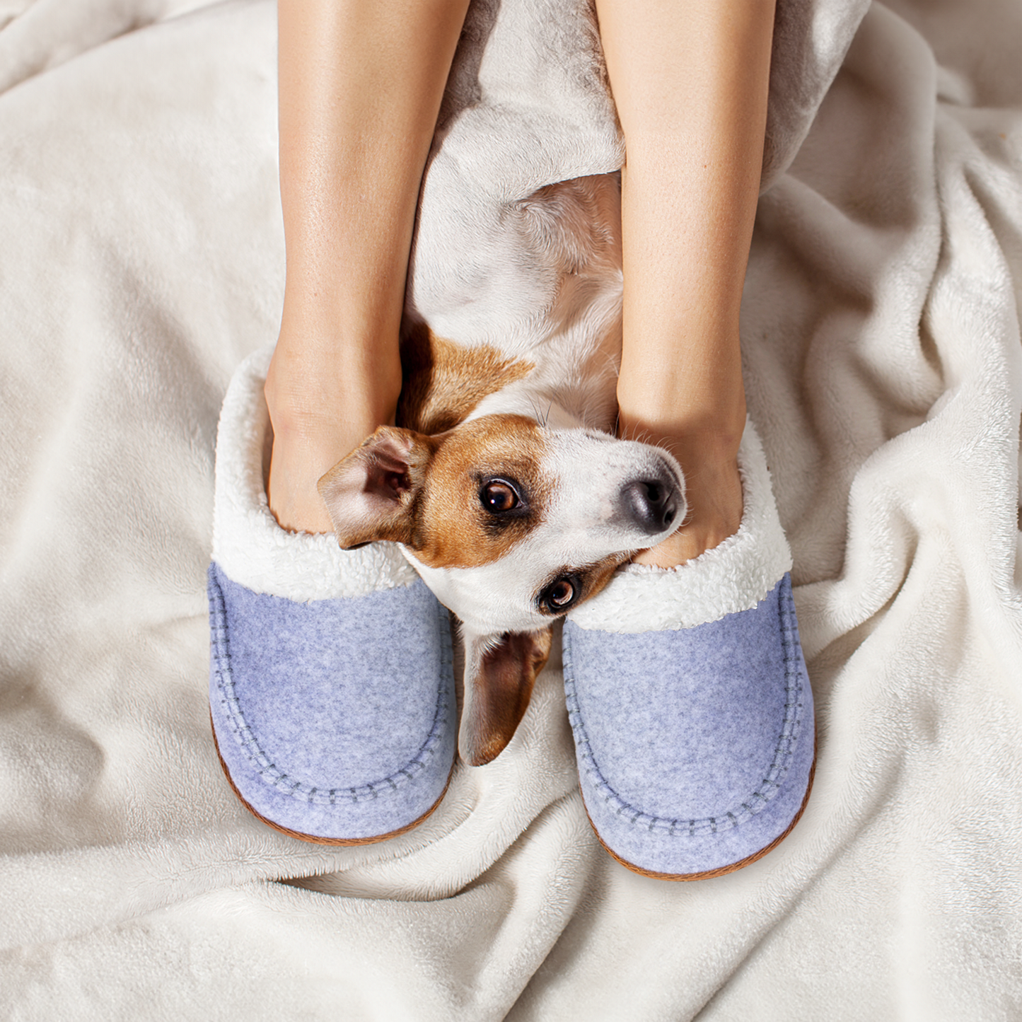Born Ladies Felted Moccasin Slippers (Sanded Heather, Small)